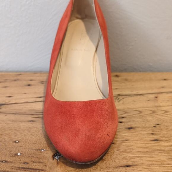 J. Crew Made in Italy Martina Red Suede Wedges Women's Size 9 - Picture 2 of 15